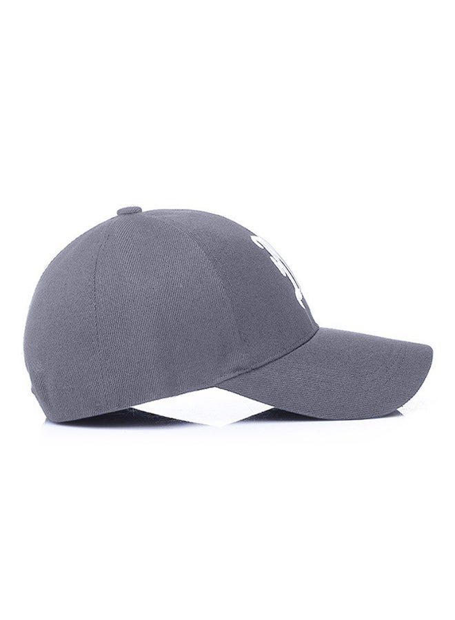 Embroidery Hip Hop Snapback Hat Grey