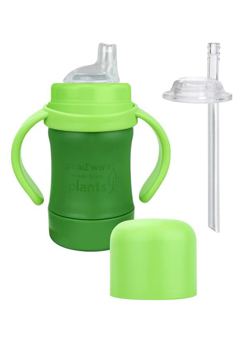 Sprout Ware Sip & Straw Cup made from Plants-6oz-Green- 6mo+