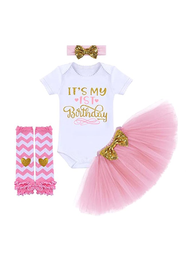 First Birthday Party Baby Girl Dress Pink