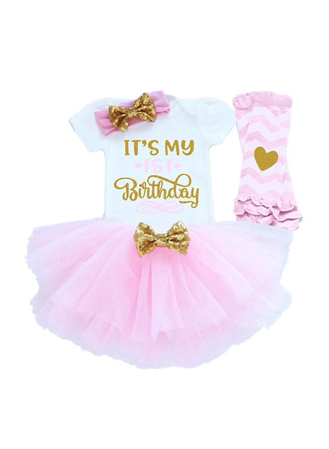 First Birthday Party Baby Girl Dress Pink