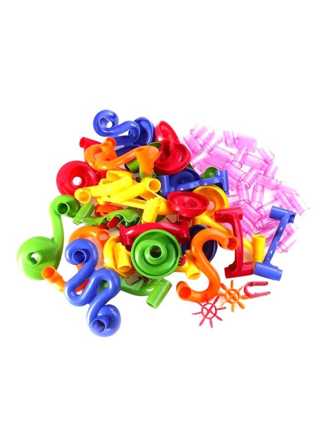 105-Piece Diy Construction Marble Race Run Maze Balls Pipeline Type Track Building Blocks 105
