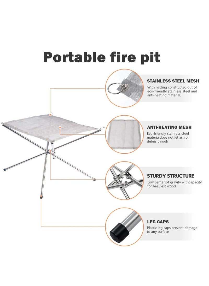 Folding Mesh Fire-Pit