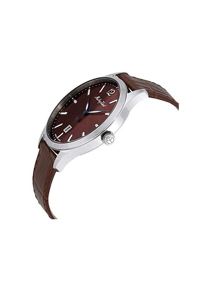 Mathey-Tissot Urban Brown Dial Brown Leather Men's Watch H411AM.