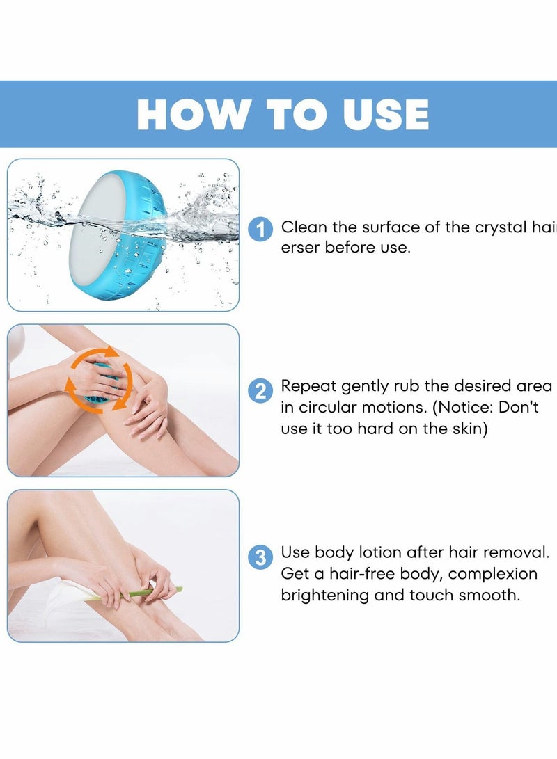 Crystal Hair Eraser for Women and Men, Magic Painless Remover, Exfoliation Removal Tool