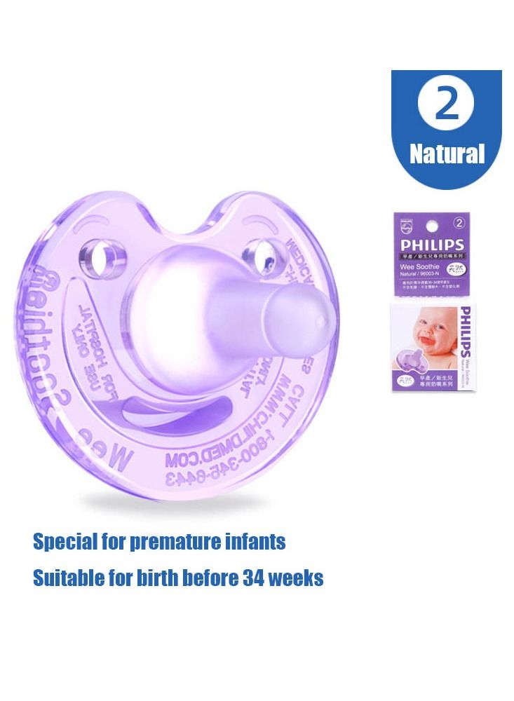 Avent Soothie Pacifier Size 2, Premature baby - born before 34 weeks , 1-piece - Nature Purple
