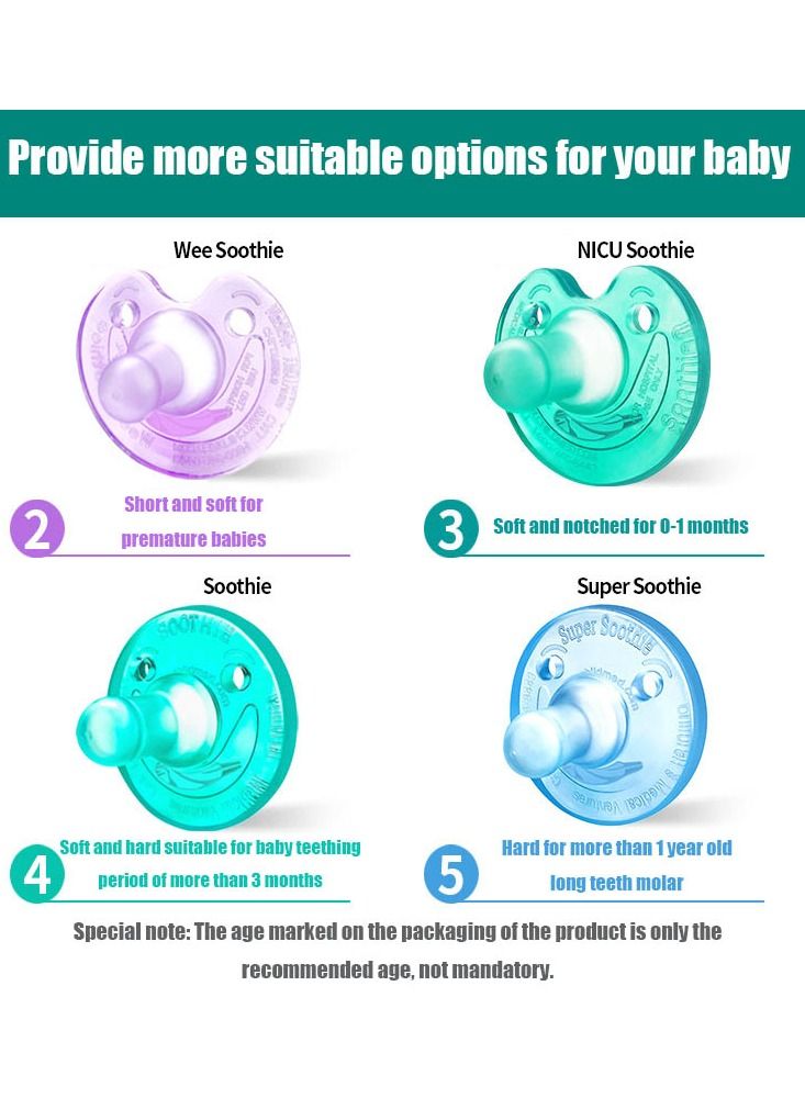 Avent Soothie Pacifier Size 4, Baby 0-3M , 1-piece - Nature Light blue