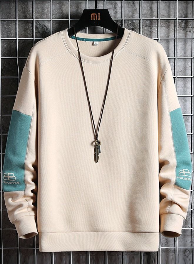 Men's Sweater Spring and Autumn Round Neck Casual Long Sleeve T-shirt