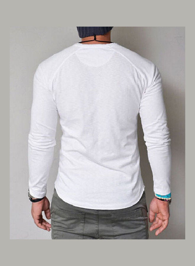 Solid Long Sleeve T-shirt White