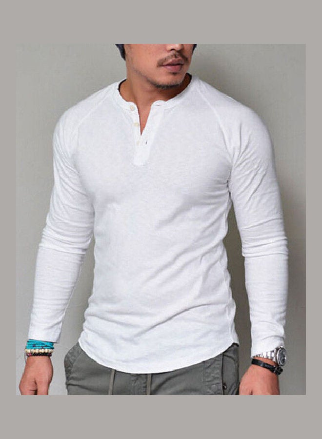 Solid Long Sleeve T-shirt White