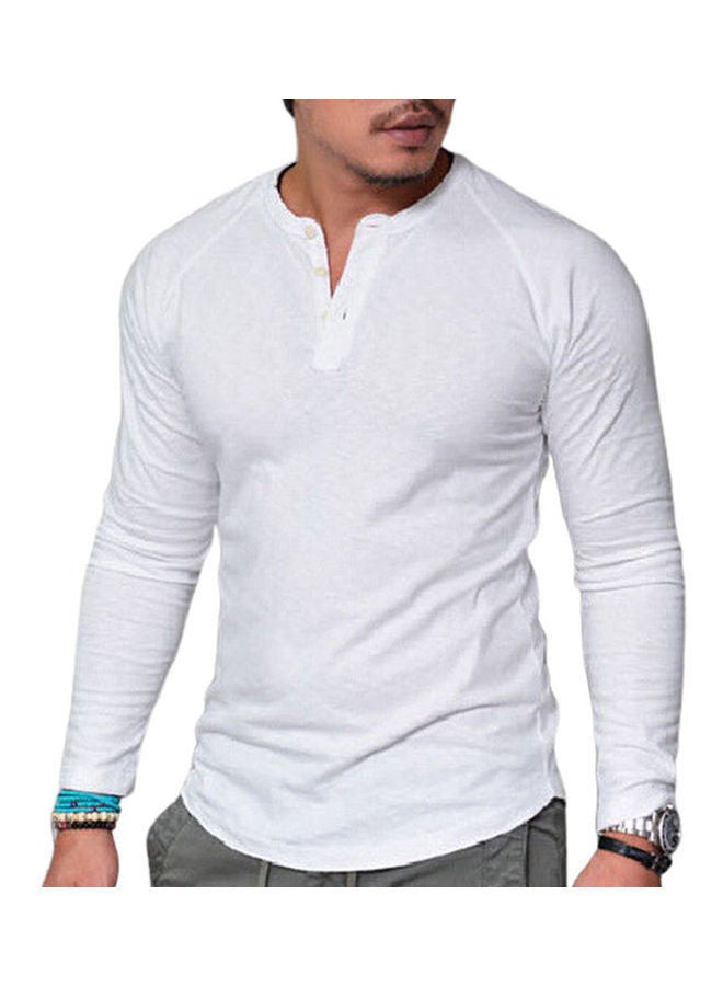 Solid Long Sleeve T-shirt White