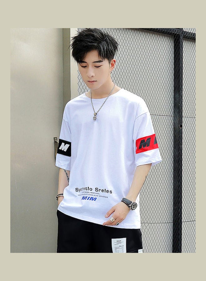 Short Sleeve Loose T Shirt White