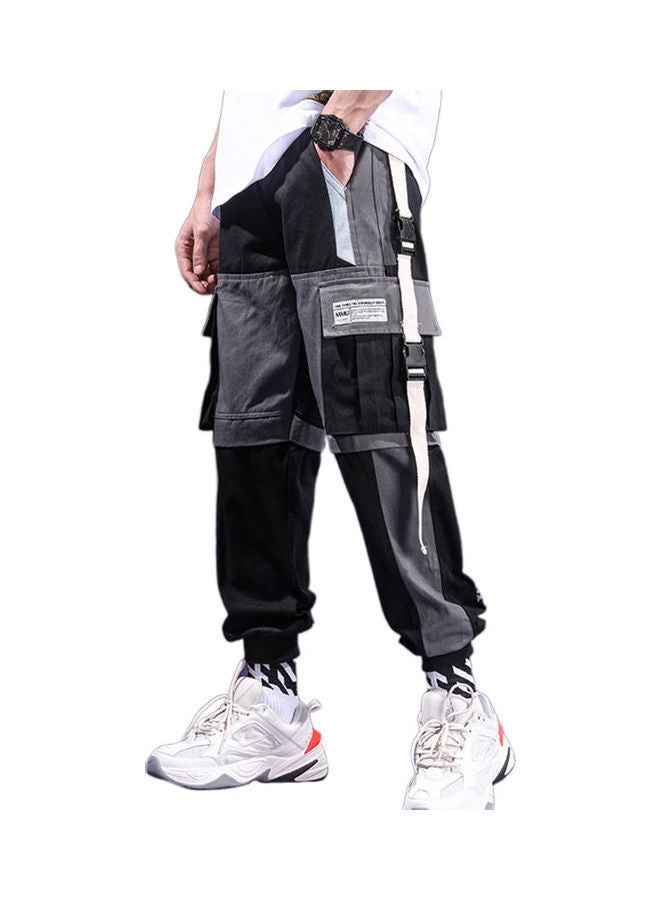 Breathable Loose Trousers With Multiple Pockets Casual Cargo Pants For 4 Seasons Black