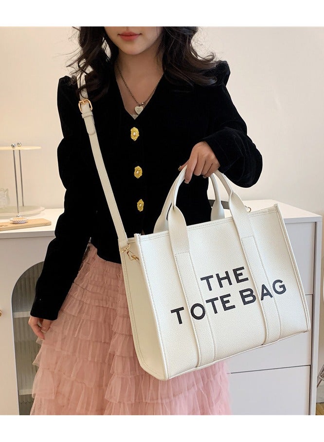 The Tote Bags For Women Large PU Leather Trendy Travel Tote Bag Handbag Top Handle Shoulder Crossbody