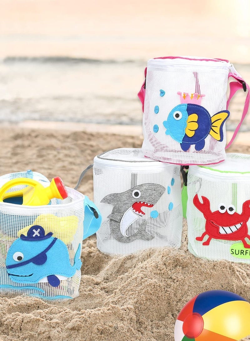 Beach Toys Mesh Bags Children's Shell Collection Bag Tote for Shells, Boys and Girls Swimming Accessories