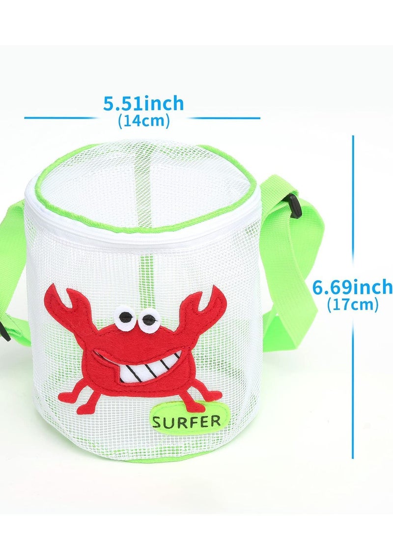 Beach Toys Mesh Bags Children's Shell Collection Bag Tote for Shells, Boys and Girls Swimming Accessories