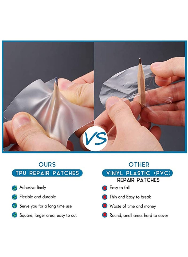 20 Pieces TPU Inflatable Patch Repair Kit, Air Mattresses Tool for Toys Swimming Pools Ring Boats