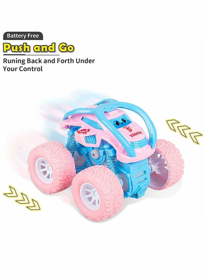 Car Toys for 2 3 4 Year Old Girls Boys Gifts, Pull Back Toy Cars Toddler Age 6, Monster Trucks Kids 1 5 6 Girl Birthday Truck Set (3 Pcs)