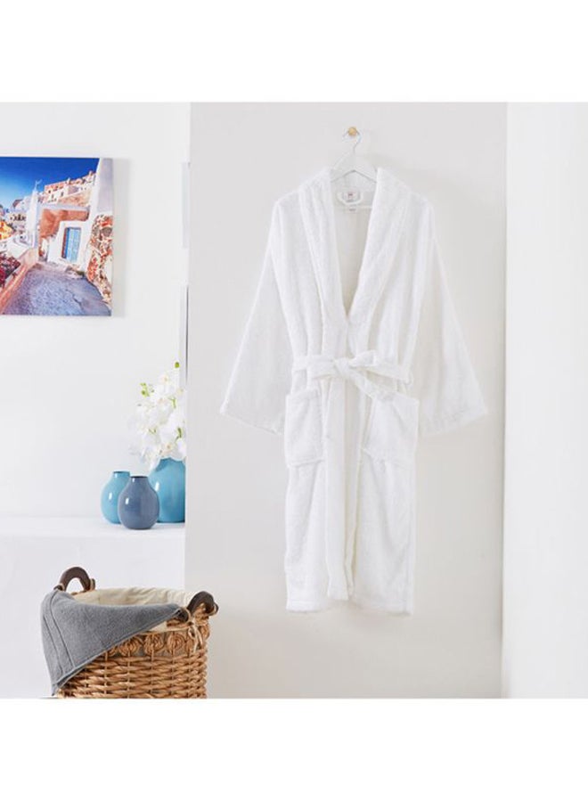 Essential Shawl Bath Robe White