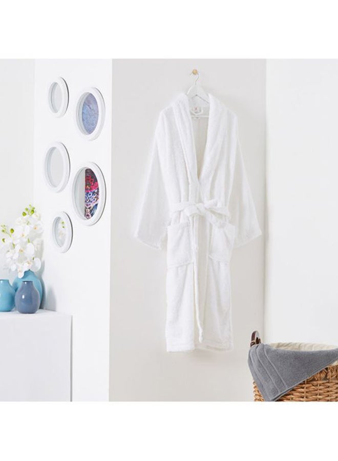 Essential Shawl Bath Robe White