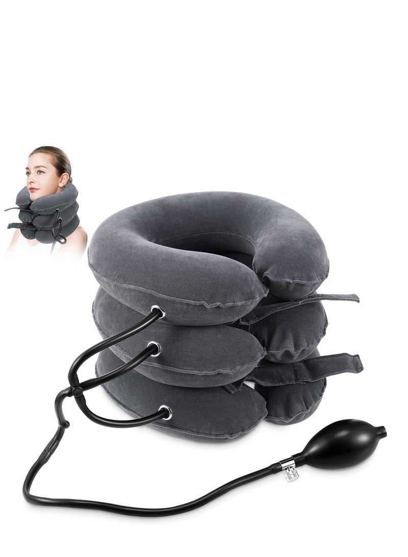 Inflatable Collar Collar Sieve Cervical Vertebrae Air Tube Lighting Neck Care PVC Shoulders Neck Support Pillow