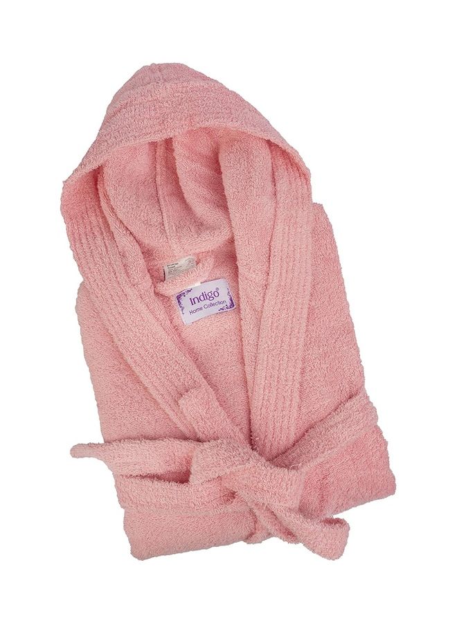 Bliss Casa - Unisex Bathrobe - 100% Cotton Super Soft Highly Absorbent Bathrobes For Women & Men- Perfect for Everyday Use Unisex Pink Adult Size
