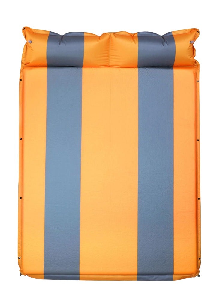 COOLBABY Outdoor camping tent inflatable cushion-portable double air inflatable cushion is suitable for outdoor mattress for traveling and camping, with storage bag (Orange)