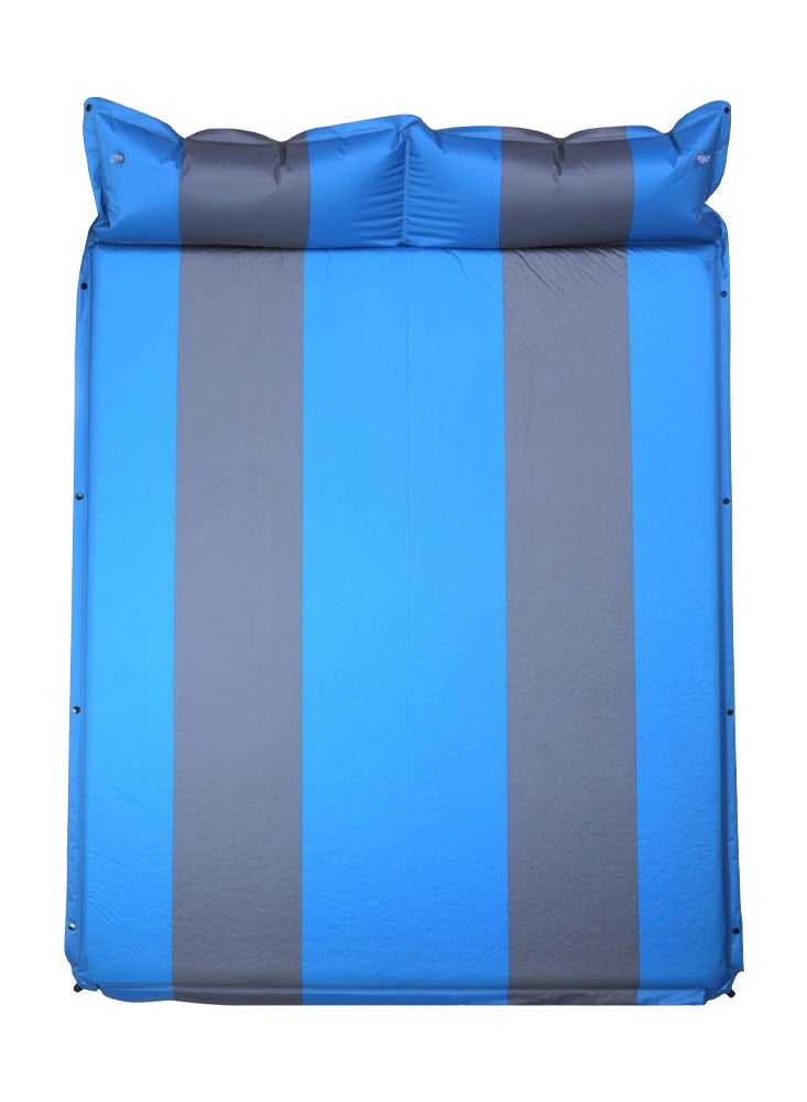 COOLBABY Outdoor camping tent inflatable cushion-portable double air inflatable cushion is suitable for outdoor mattress for traveling and camping, with storage bag (Blue)