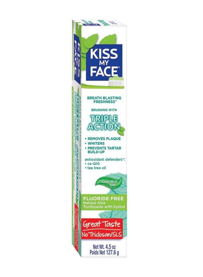 Iss My Face Triple Action Gel Fluoride Free Toothpaste 4.5 Ounce (Pack Of 3)