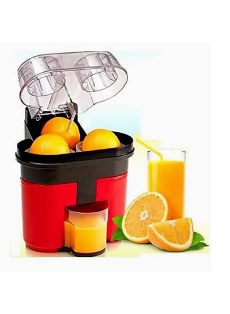 Delightful Duo Electric Double Twin Orange Juice Maker 90W Citrus Squeezer with Anti-Drip Valve for Fresh and Zesty Home Juicing Experience
