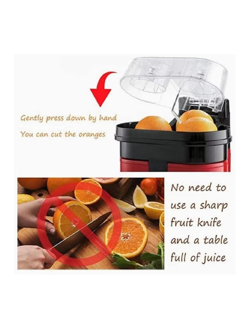 Delightful Duo Electric Double Twin Orange Juice Maker 90W Citrus Squeezer with Anti-Drip Valve for Fresh and Zesty Home Juicing Experience