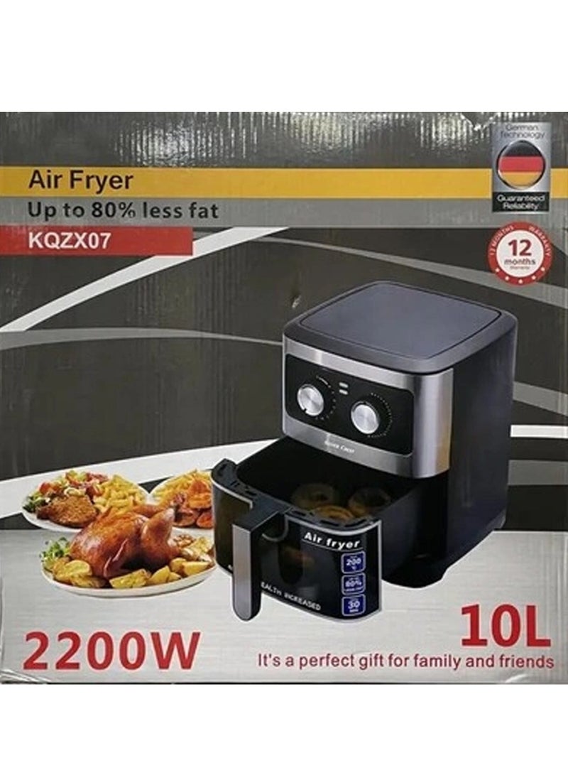Multifunct Electric Deep Fryers Without Oil Hot Air Fryer Oil-Free Air Fryer 10L French Fries 2200W Toaster Airfryer Accessories