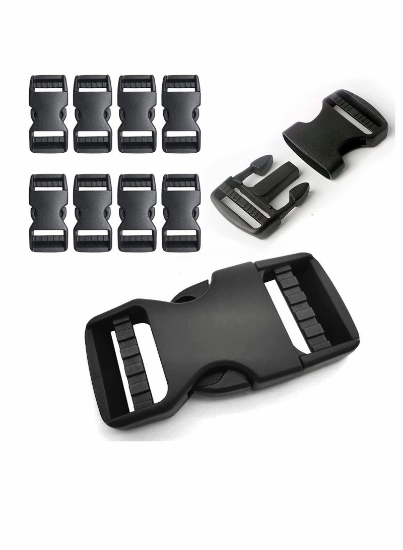 Side Release Buckle, 10 Pcs Plastic Replacement Buckles for 1 inch Webbing Backpack Strap