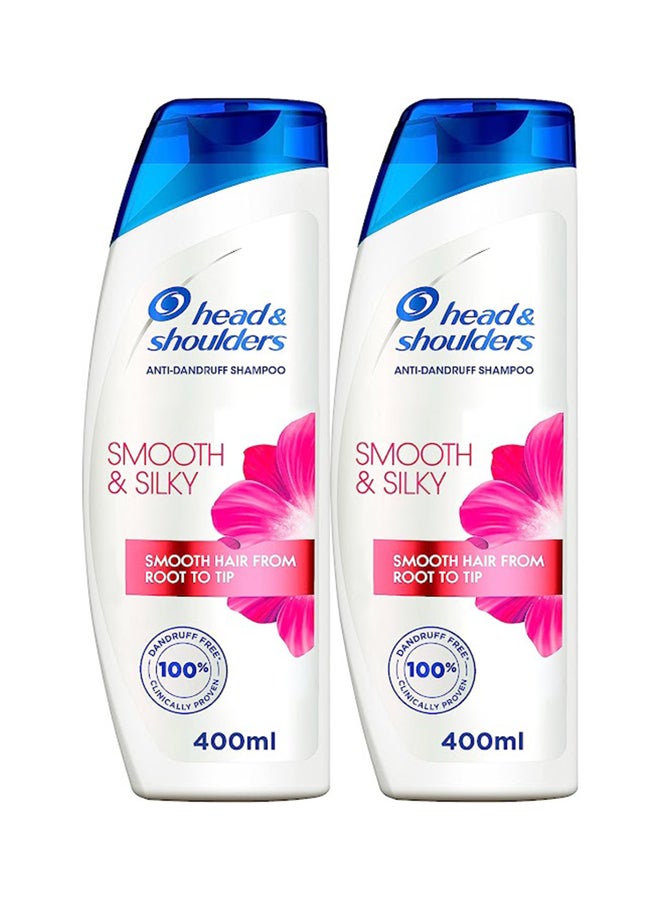 Smooth And Silky Anti-Dandruff Shampoo Pack Of 2 400.0ml
