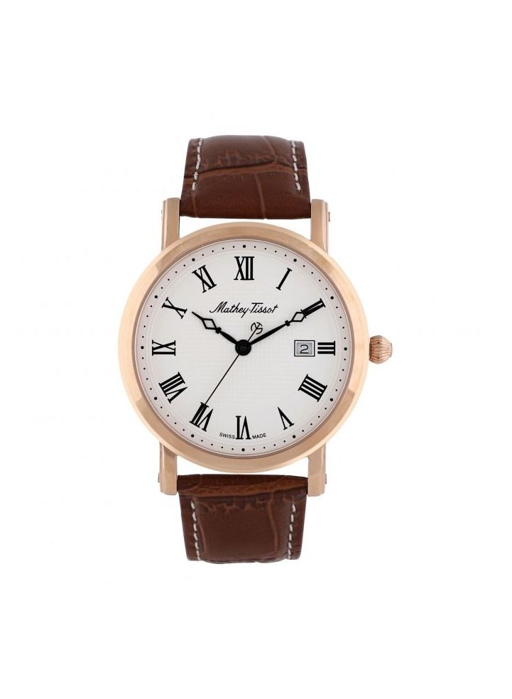 Mathey-Tissot City White Dial Brown Leather Watch H611251PBR