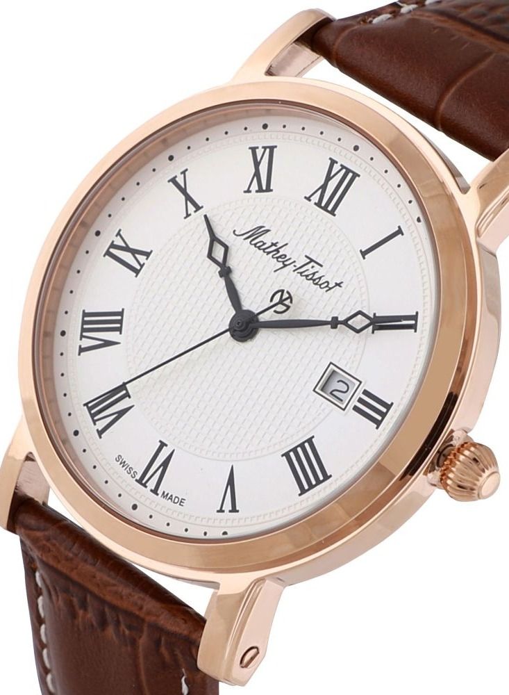 Mathey-Tissot City White Dial Brown Leather Watch H611251PBR