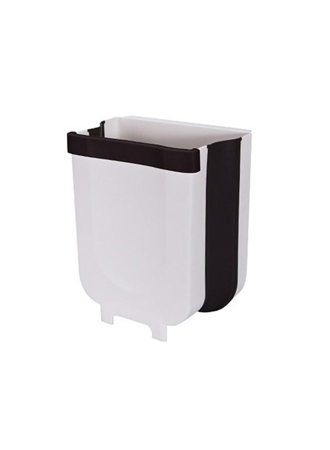Portable Trash Can for Hanging over Kitchen Drawer White/Black 25 x 18 x 22cm