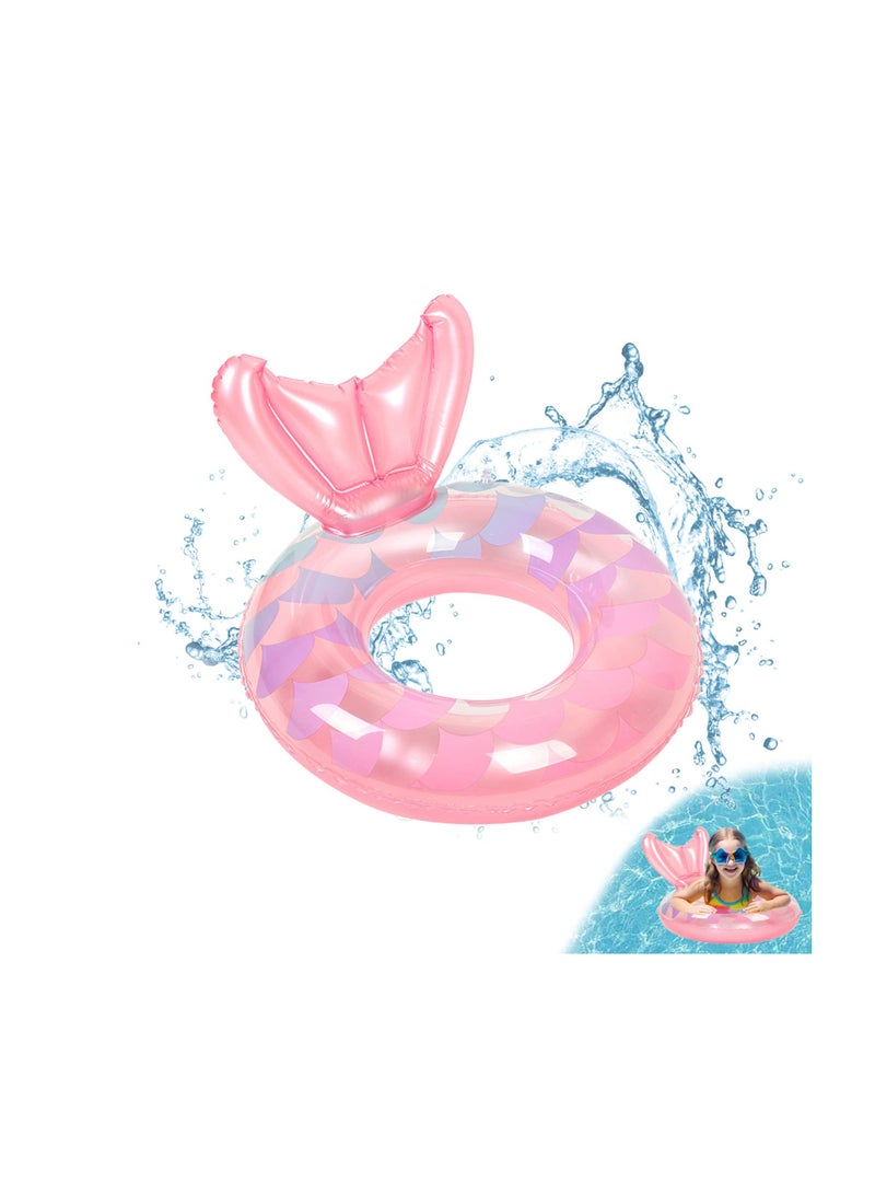 Baby Swimming Float, Mermaid Swimming Ring, Inflatable Baby Swim Float, Fun Water Toy Accessories for  4-7 Years Old Babies Girls Boys Training