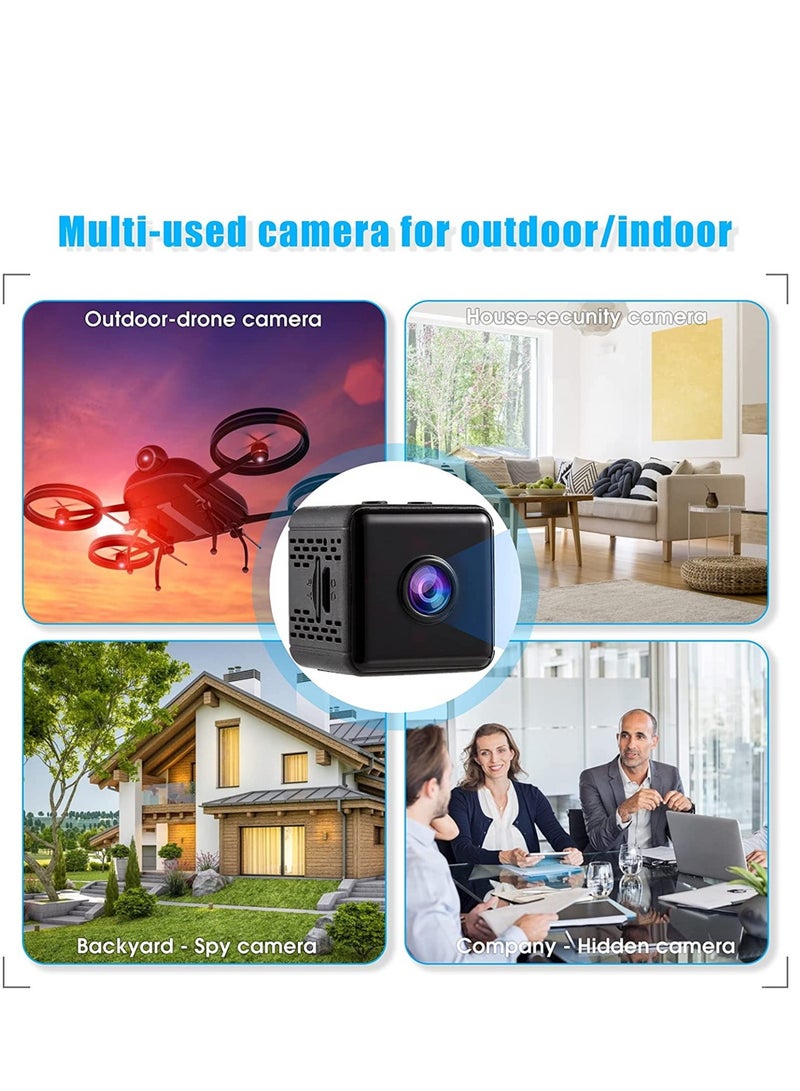 Mini HD 4K Nanny Camera Night Vision And Motion Detection-Wireless WiFi With Remote Control Black Belt 32GB Memory Card