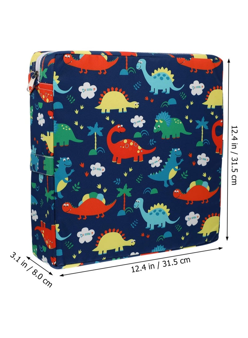 Toddler Booster Seat Cushion, SYOSI Chair Increasing Cushion Portable Dismountable Thick Chairs Increasing Cushion Adjustable Seat Pad for Dining Table Baby Infant Kids Dinosaur Blue