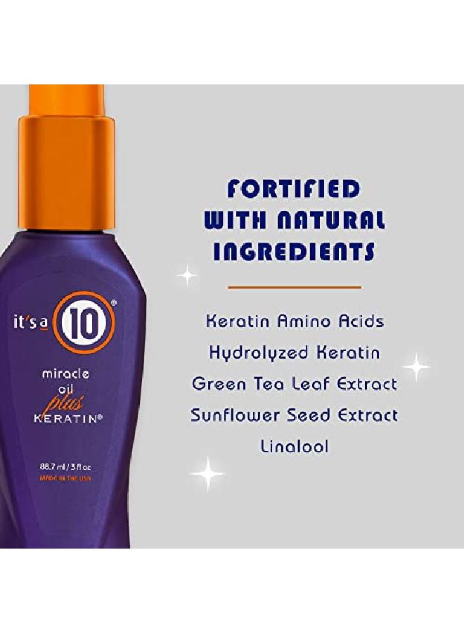 Miracle Oil Plus Keratin 3 Fl Oz (Pack Of 2)