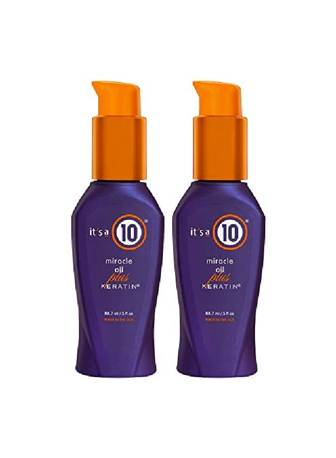 Miracle Oil Plus Keratin 3 Fl Oz (Pack Of 2)