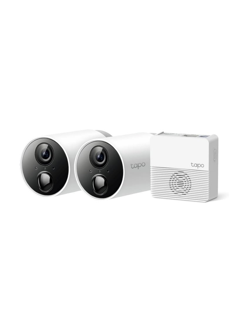 Tapo C400S2 Smart Wire-Free Security Camera System 2-Pieces Set, 1080P Full HD, Smart AI Detection And Notification, Sound Alarm, Two-Way Audio, Water And Dust Resistant