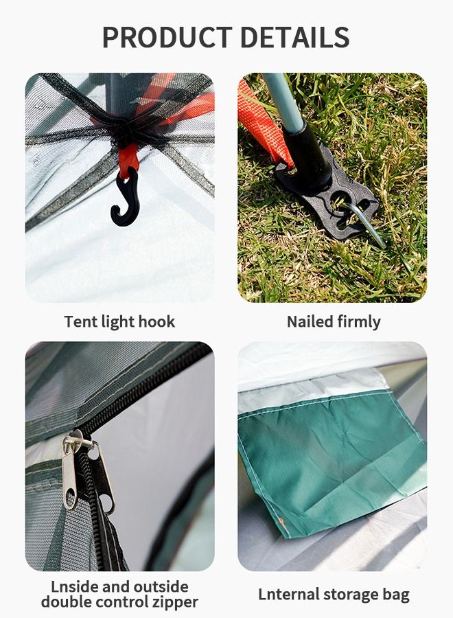 Pop up Outdoor Camping Tent for 5-8 Person with Caring Bag Automatic Lightweight Waterproof for Hiking or Beach-280*240*158CM