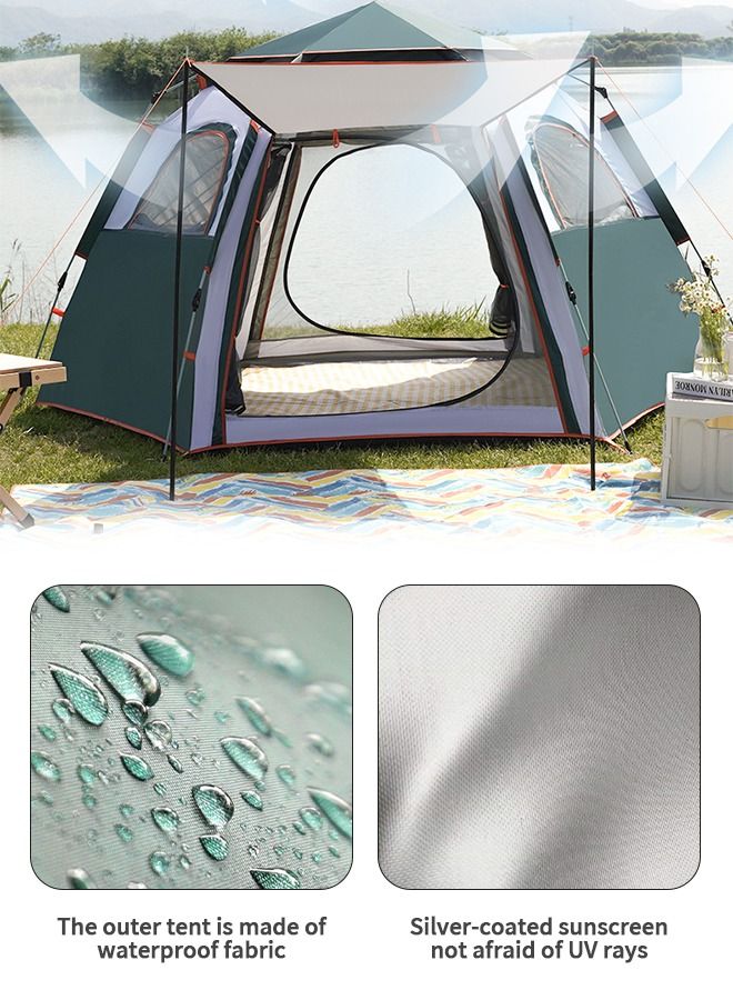 Pop up Outdoor Camping Tent for 5-8 Person with Caring Bag Automatic Lightweight Waterproof for Hiking or Beach-280*240*158CM