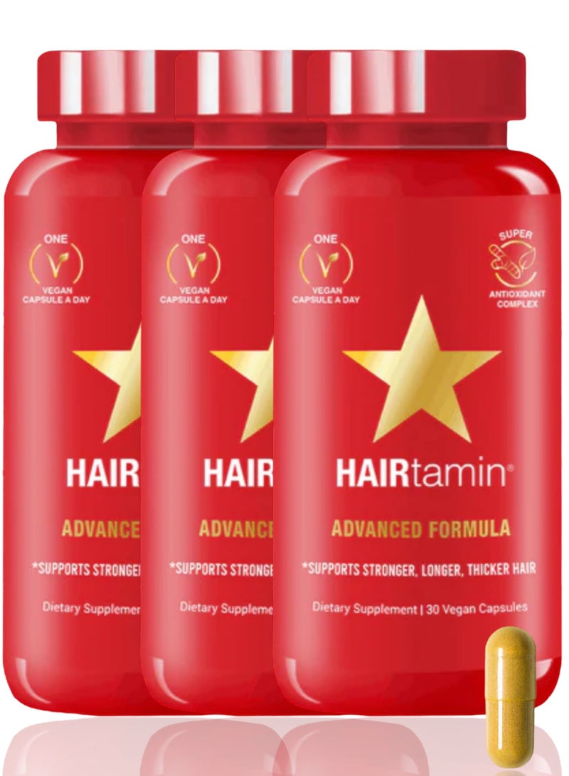 Hairtamin three hair growth vitamins for strong healthy and shiny hair
