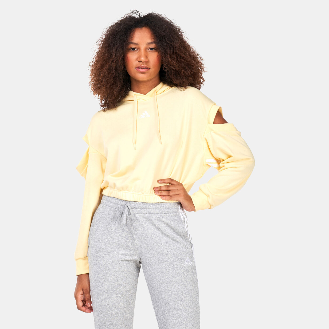 Women's Hyperglam 3-Stripes with Cutout Detail Hoodie