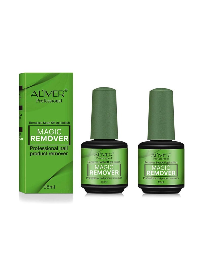 Aliver Magic Remover Professional Easily & Quickly Removes Soak-Off Gel Nail Polish in 3-5 Minutes, Don't Hurt Nails