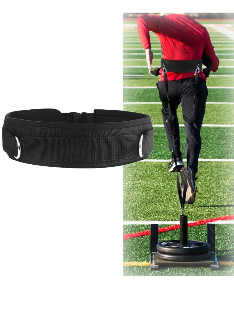 Padded Gym Pulley Strap, Waist Belt Neoprene, Rings for Cable Machines Fitness Exercise Speed Agility Resistance Training