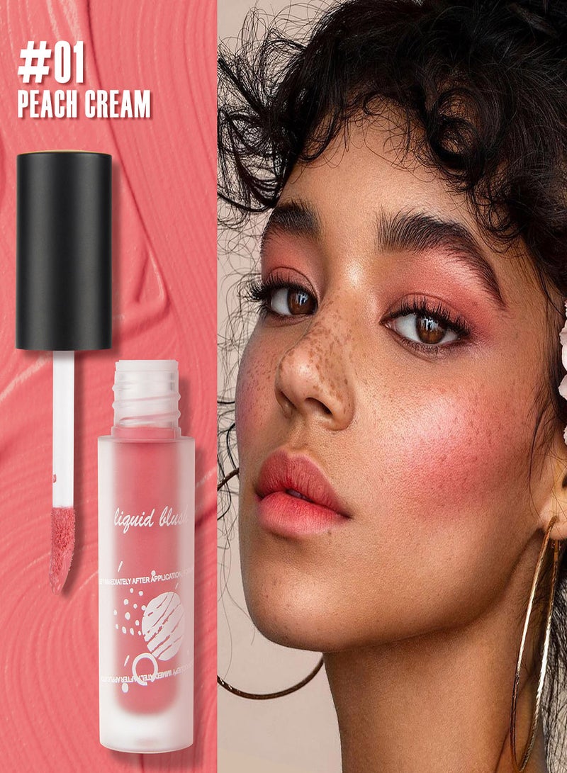 Liquid Blush Matte  3PCS Girl Soft Matte Cream Blush Liquid Blush Cream Blush Makeup Lightweight Long Lasting Waterproof Natural-Looking Advanced Hazy Feeling Natural-Looking Smooth