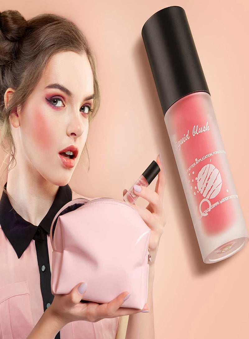 Liquid Blush Matte  3PCS Girl Soft Matte Cream Blush Liquid Blush Cream Blush Makeup Lightweight Long Lasting Waterproof Natural-Looking Advanced Hazy Feeling Natural-Looking Smooth